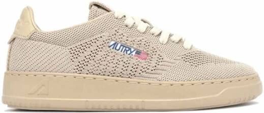 Autry Easeknit Sneakers met Zwarte Mesh Bovenwerk Beige Heren