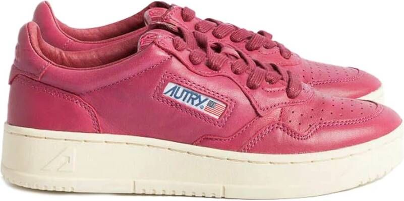 Autry Fuchsia Geitenleren Sneaker Pink Dames