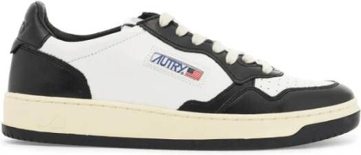 Autry Geperforeerde Leren Lage Sneakers Black Heren