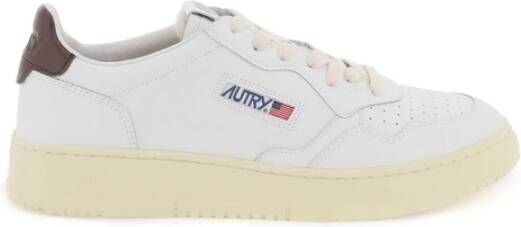 Autry Geperforeerde Leren Lage Sneakers White Heren