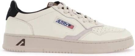 Autry Geperforeerde Leren Lage Sneakers White Heren