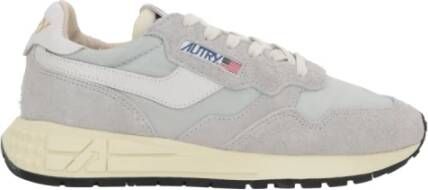 Autry Grijze Nylon Suède Lage Sneakers Gray Dames