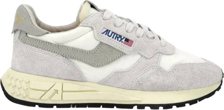 Autry Grijze Sneakers met Witte Details Multicolor Dames