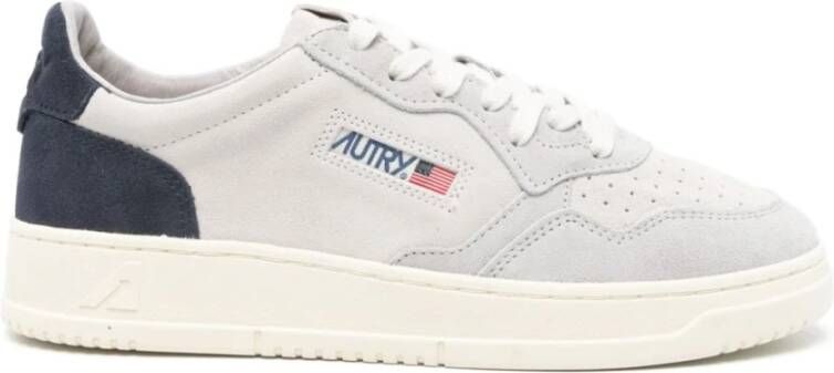 Autry Grijze Sneakers Veters Gewatteerde Enkel Gray Heren