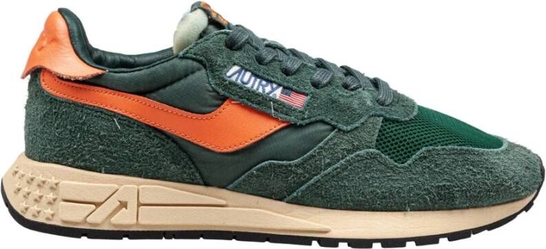 Autry Groene Sneakers Reelwind Dynamisch Ontwerp Green Heren