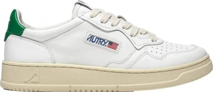 Autry Medalist Low Groene Hiel Witte Sneaker White Heren