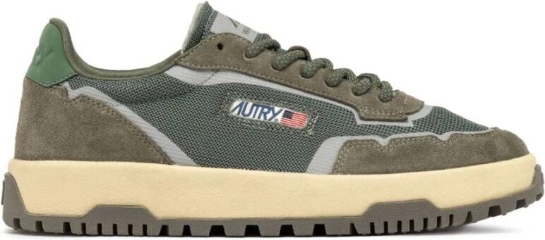 Autry Groene canvas golfsneakers revolutioneren stedelijke stijl Green Heren