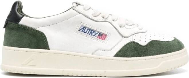 Autry Vintage-geïnspireerde Medalist Low Sneaker voor vrouwen Wit Heren