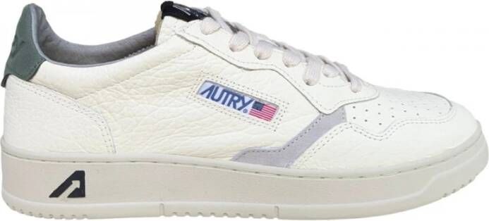 Autry Groene suède lage sneakers White Heren