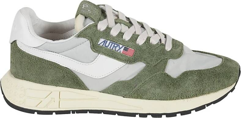 Autry Groene Suède Mesh Sneakers Green Heren