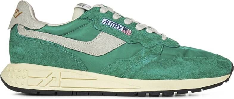 Autry Groene Sneakers met Nylon en Suède Inzetstukken Green Heren