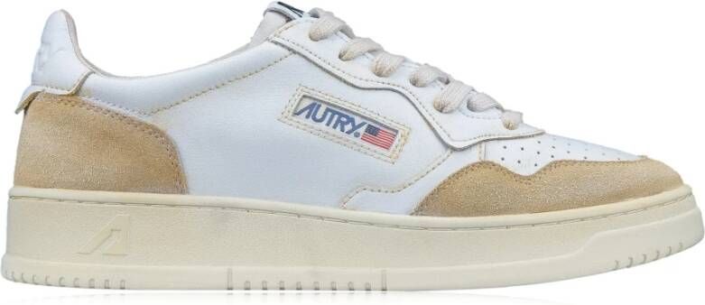 Autry Heren Leren Veterschoenen White Heren