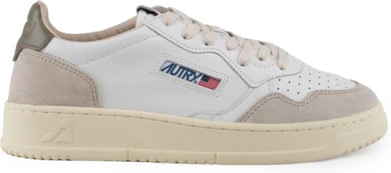 Autry Heren White Grey Medalist Low Sneakers White Heren