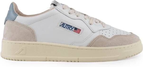 Autry Heren Wit Blauw Medalist Lage Sneakers White Heren