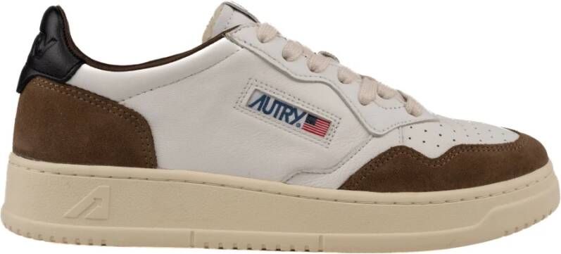 Autry Heren Wit Bruin Leren Sneakers White Heren