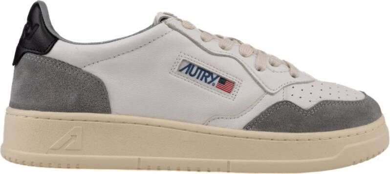 Autry Heren Wit Grijs Leren Sneakers White Heren