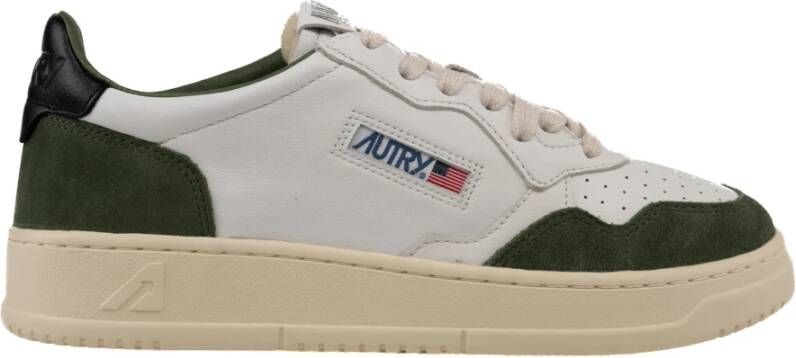 Autry Zwarte Suède Medalist Lage Sneakers Green Heren