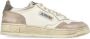 Autry Ivoor Leren Sneakers met Logodetails Beige Dames - Thumbnail 1