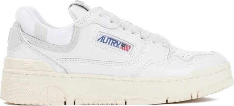 Autry Witte Sneakers met Kalfsleer en Suède White