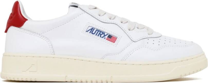 Autry Upgrade je Sneaker Game met Witte en Rode Leren Sneakers voor Mannen White Heren