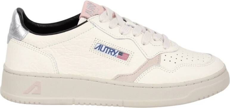 Autry Kleur Blok Leren Sneakers White Dames