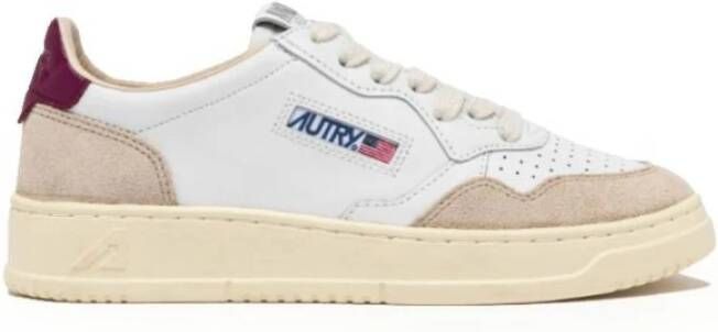 Autry Kleurrijke Sneakers met Wijnhak Beige Dames