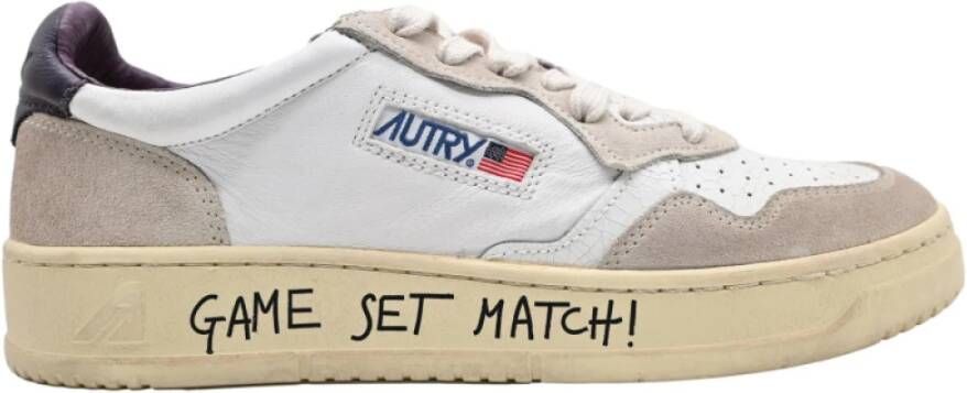 Autry Lage Damessneakers Wit Paars Multicolor Heren