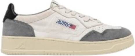 Autry Lage Grijze Geitenleren Sneakers Gray Dames