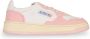 Autry Lage leren canvas schoenen in wit Pink Dames - Thumbnail 1