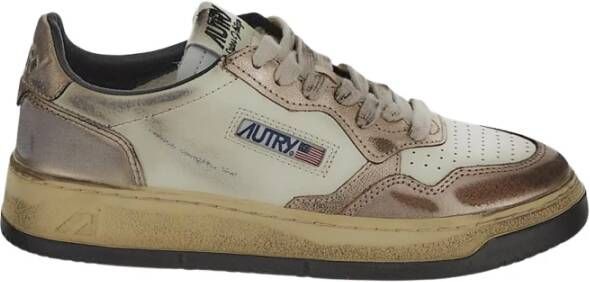 Autry Sneakers met distressed effect en metallic panelen Multicolor Dames