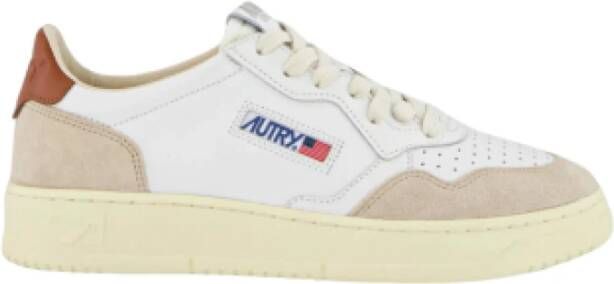 Autry Lage Leren Sneakers Bruin White Heren