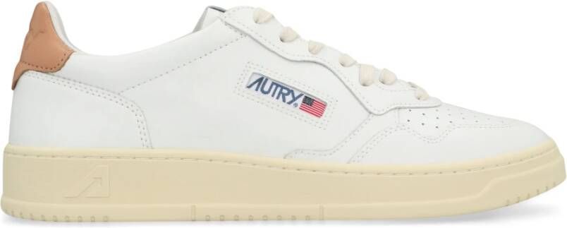 Autry Lage leren sneakers met contrasterende hiel White Heren