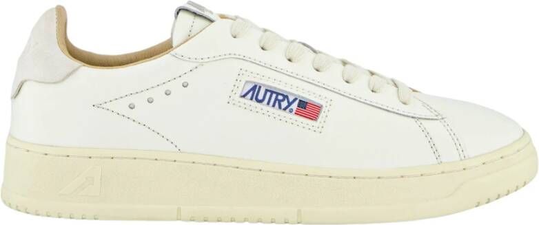 Autry Lage Leren Sneakers met Suède Inzet White Dames