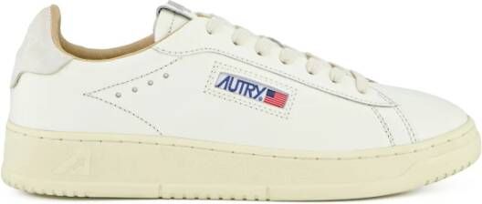 Autry Lage leren sneakers met suède inzet White Dames