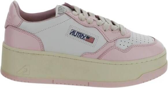 Autry Roze platte schoenen met kleurblok ontwerp Multicolor Dames