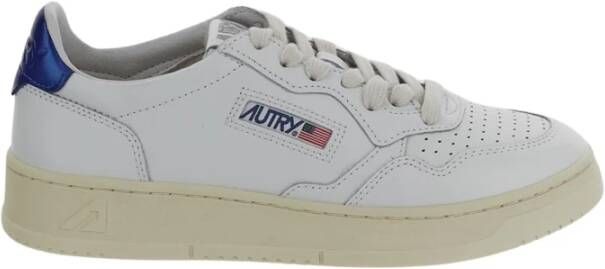 Autry Witte en Blauwe Medalist Low Sneakers White Dames