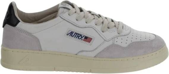 Autry Leren Low-Top Sneaker met Iconisch Logo White Heren