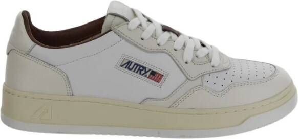 Autry Kleurrijke Leren Sneaker met Reflecterend Label White Heren