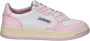 Autry Witte en Roze Lage Leren Sneakers Witte Roze Leren Sneakers voor Dames Multicolor White Dames - Thumbnail 4