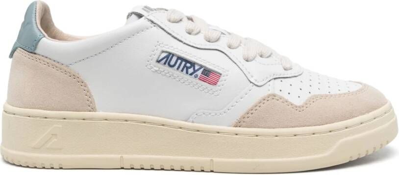 Autry Lage Medalist Sneakers Wit Zilver Blauw White Dames