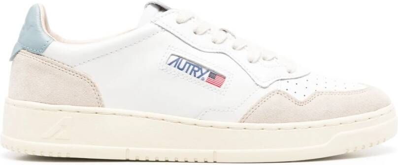 Autry Lage Medalist Sneakers Wit Zilver Blauw White Heren