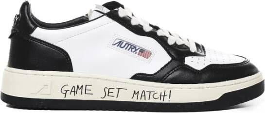 Autry Lage Medalist Sneakers Zwart Wit Black