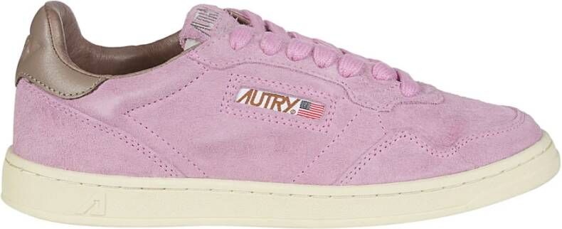 Autry Lage Platte Sneakers Pink Dames