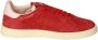 Autry Lage Platte Suède Sneaker met Contrasterende Hiel Red Dames - Thumbnail 9