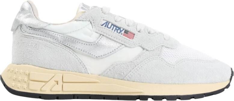 Autry Lage Reelwind Sneakers in Wit Zilver White Dames