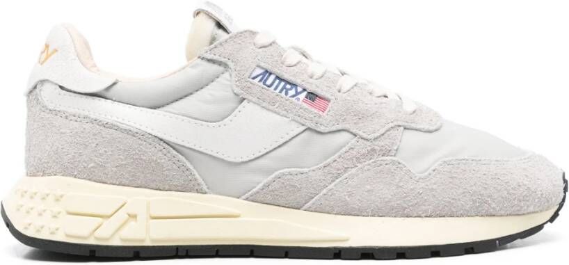 Autry Lage Reelwind Sneakers in Wit Blauw Gray Heren