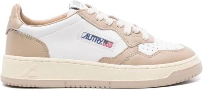 Autry Lage Sneaker in Wit Beige White Dames