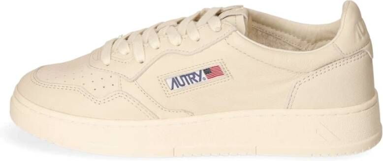 Autry Lage Sneaker van Geitenleer Beige Heren