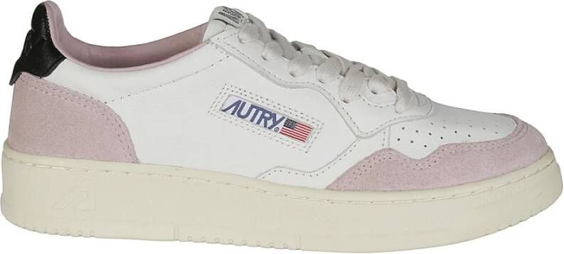 Autry Lage suède medaille schoenen White Dames