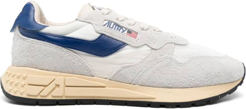 Autry Lage Suède Sneakers Wit Limoges Gray Heren